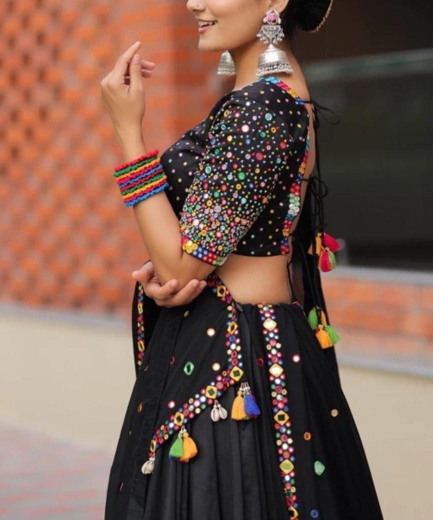 Mirror work lehenga choli