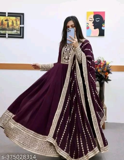 Georgette Anarkali gown