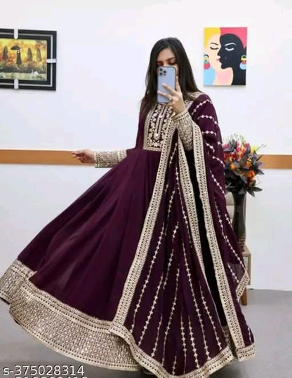 Georgette Anarkali gown