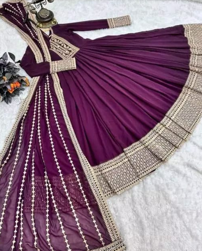 Georgette Anarkali gown