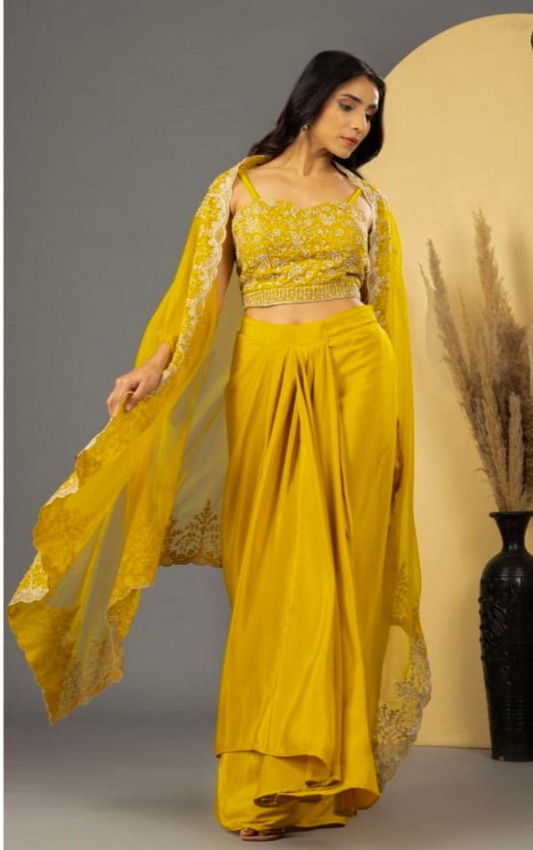 Indo Western Dresses for Haldi